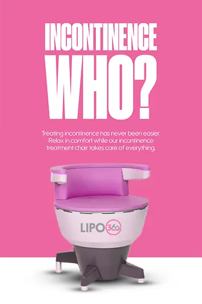 LIPO360 EMS Chair Can Help with Urinary Incontinence 2 Image of a urinary incontinence treatment seat Berkshire